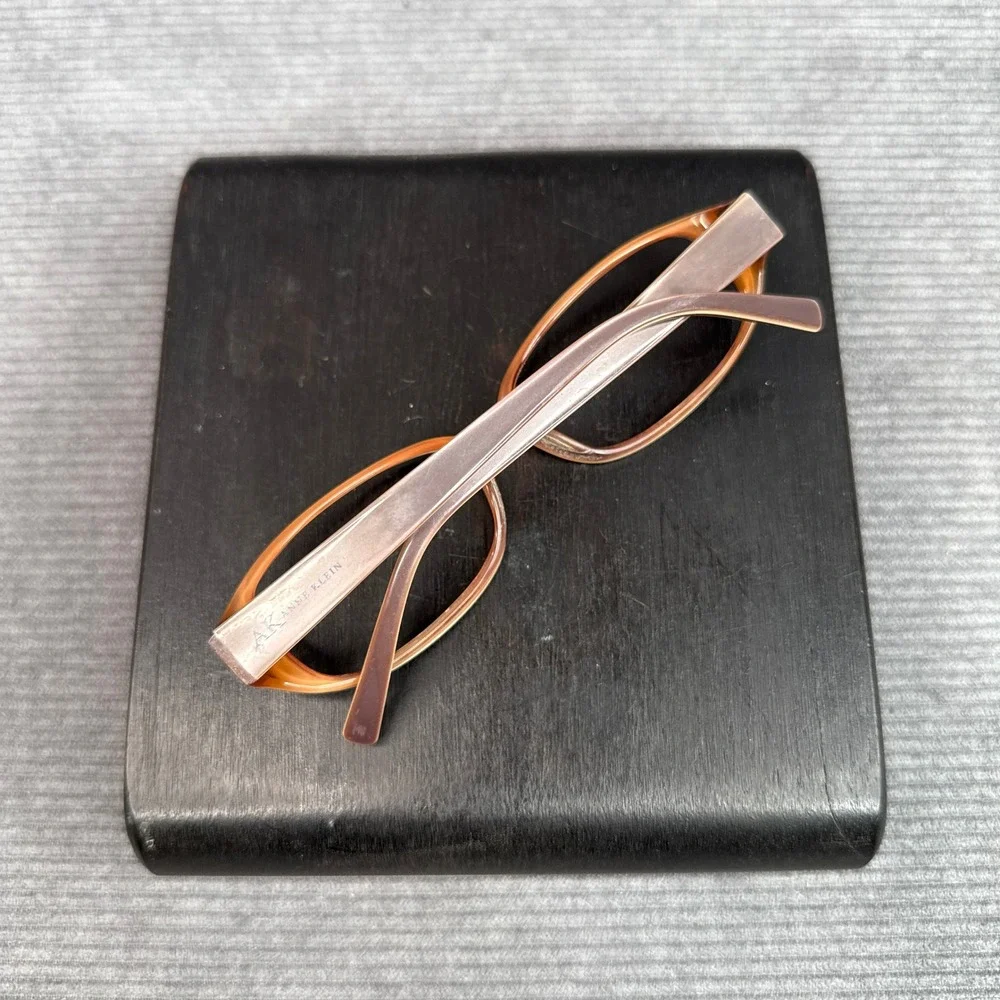 Anne Klein AK5120 Brown Amber Oval Eyeglasses Frames 52-15-130 Womens GlassesY2K